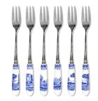 Blue Italian Dessertgaffel 6-p