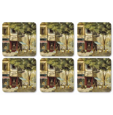 Parisian Scenes Coasters Glasunderlgg 6-pack