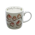 Wrendale Mug And Coaster Set - Family Christmas