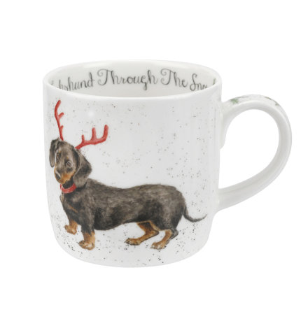 Wrendale Designs Dachshund through the Snow (Dog) Mugg 31cl