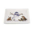 Wrendale Design Christmas Tallrik (snowman) 18 x 18cm