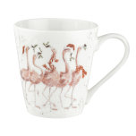 Wrendale Design Christmas Flamingle Bells (birds) Mugg och Brickset