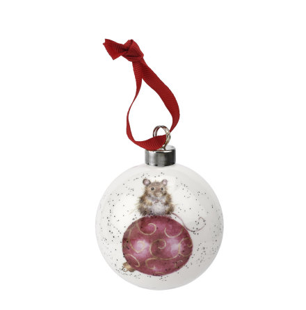 Wrendale Design Christmas Not a Creature was Stirring (mouse) 6.6cm