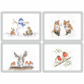 Wrendale Designs Christmas Bordsunderlägg 4-pack