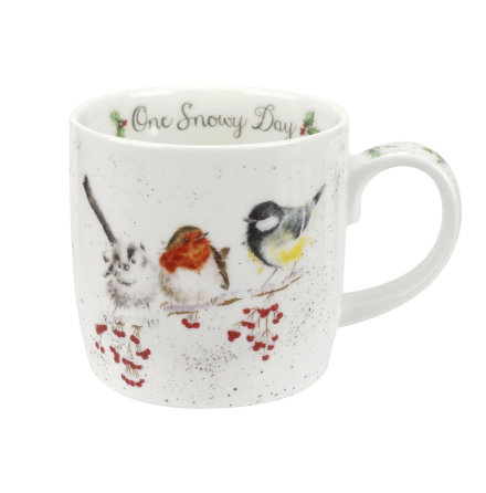 Wrendale Design Christmas Mugg One Snowy Day (Birds) 0,31L