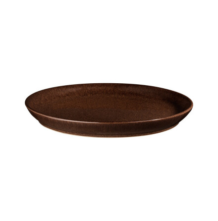 Studio Craft Walnut Coupe Dinner Plate