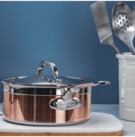 Hestan Copperbond Kastrull Med Extra Handtag  22cm 3,8L