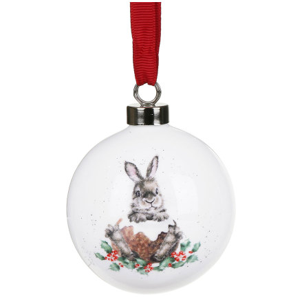 Wrendale Design Merry Little Christmas (Rabbit) 6.6cm 