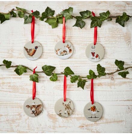 Wrendale Design Christmas Decoration 6-pack