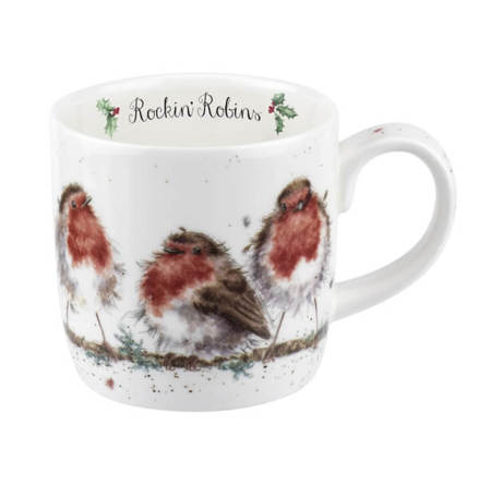 Wrendale Design Christmas Mugg Rockin Robins (Robin) 0.31L