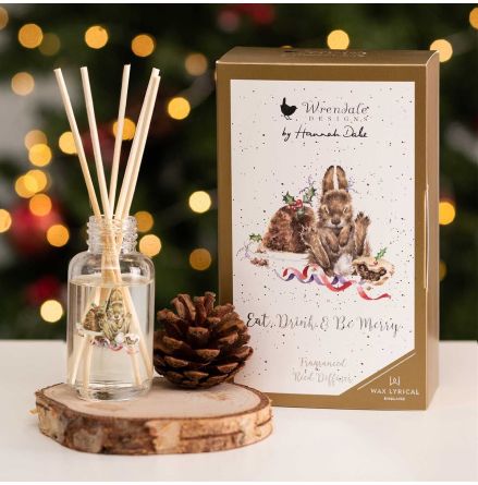 Wrendale Design Reed Diffuser Eat, Drink & Be Merry Doftpinnar 40ml