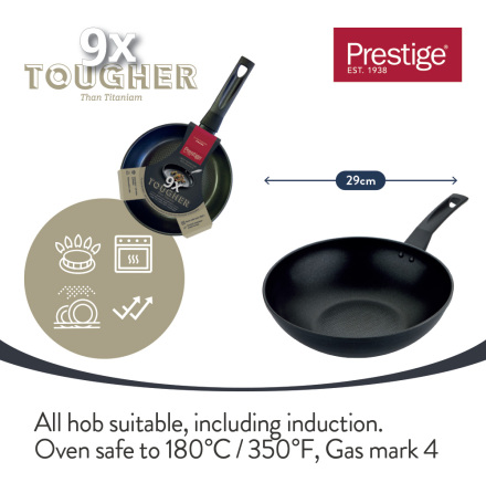 9x Tougher Wok 29cm