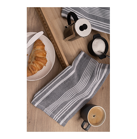 Cuisinart randig kkshandduk 2p - Grey Stripe