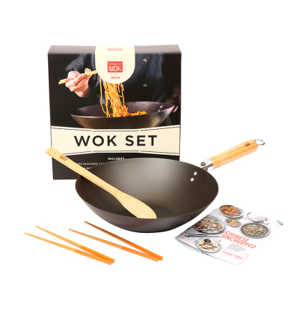 School of Wok Pre-Seasoned Set Wok 30cm