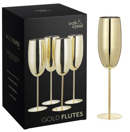 Champagneglas guld 28,5cl 4-pack
