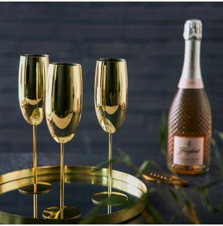 Champagneglas guld 28,5cl 4-pack
