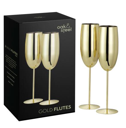 Champagneglas guld 28,5cl 2-p