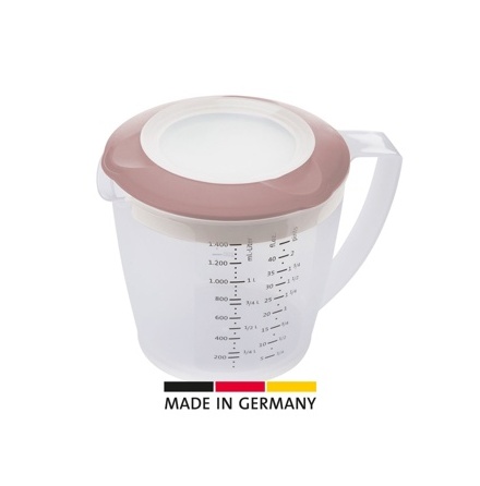 Visp- och mttkanna med lock "Helena" 1,4L - Pink