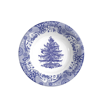 Blue Italian Christmas Skål 20cm