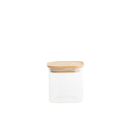 Stapelbar glasburk med bambulock  800 ml
