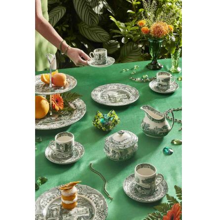 Heritage Green Italian Espressokopp & Fat 9cl