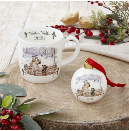 Wrendale Design Julgranskula - Winter Walks 6.6cm