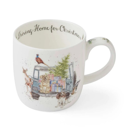 Mugg Wrendale Design Driving Home for Christmas (Dog) 0.31L