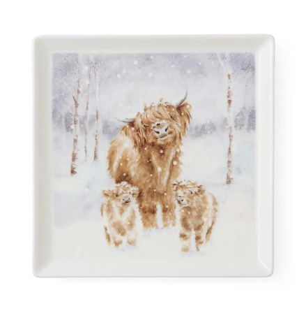 Wrendale Desigin Tallrik Cow (Highland Cow) 23cm x 23cm