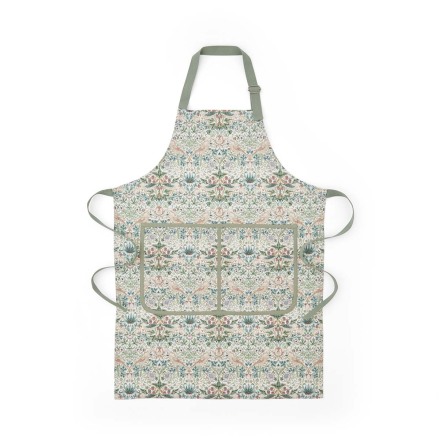 Morris & Co. Förkläde Strawberry Thief Cochineal/Willow 70cm x 95cm