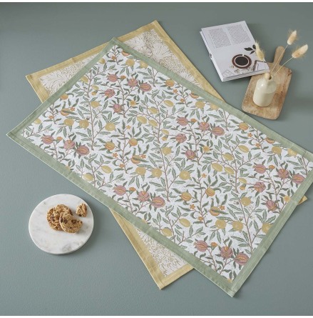 Morris & Co Kökshandduk Fruits & Marigold 45cm x 74cm 2-pack