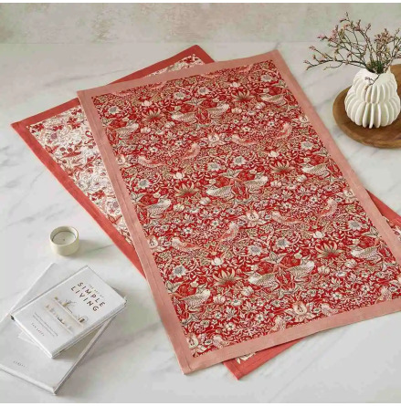 Morris & Co Kökshandduk Strawberry Thief 45cm x 74cm 2-pack