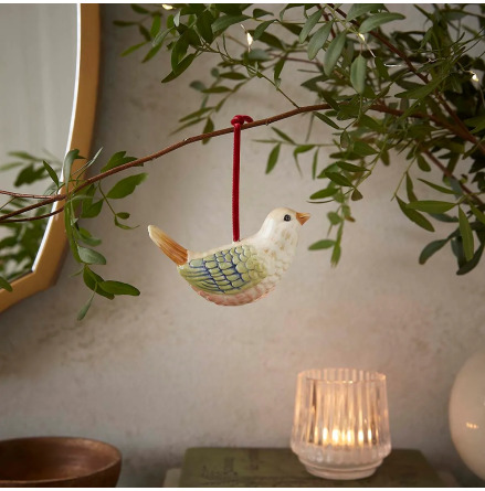 Morris & Co Ornament Strawberry Thief 5 x 9cm