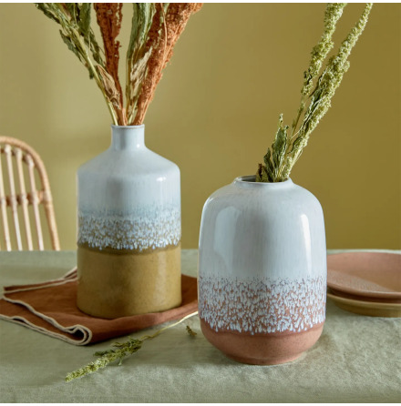 Kiln Accents Ochre Large Bottle Vas