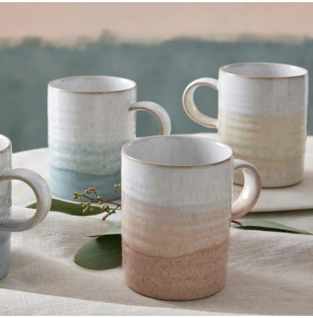 Kiln Accents Light Blue Ridged Mugg 37cl