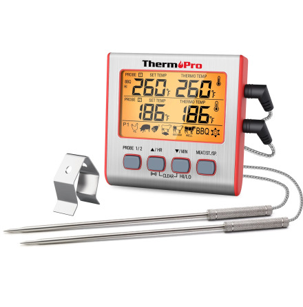 ThermoPro Dubbel Probe Termometer LCD-Skrm