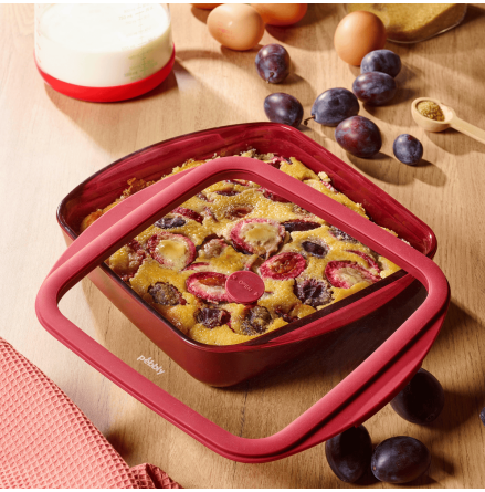 Ugnsform Fyrkantig Med Lock Cherrywood 1,6L