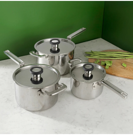 316 Series Cookware 3-delars kastrullset 16 cm, 18 cm och 20 cm