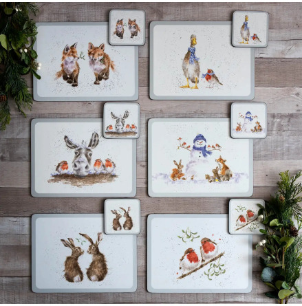 Wrendale Design Bordsunderl�gg Christmas 6-delar