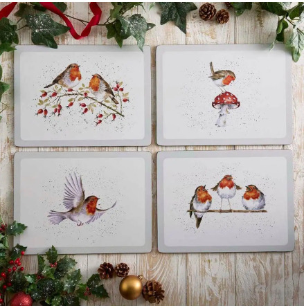 Wrendale Design Bordsunderl�gg Festive Friends 4-pack 40.1 x 29.8cm