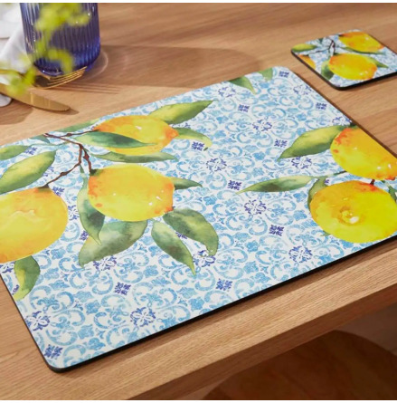 Bordsunderl�gg Amalfi Lemons 4-pack 40.1 x 29.8cm
