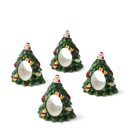 Christmas Tree Servettringar 4-pack