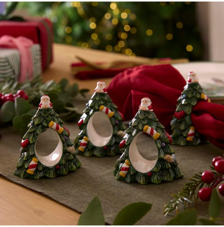 Christmas Tree Servettringar 4-pack