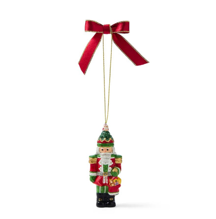 Christmas Tree Nutcracker Figurine with Tree Hat Ornament
