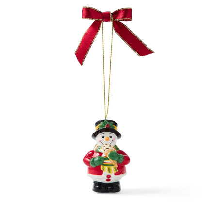 Christmas Tree Snowman Eating Ice Cream Ornament
