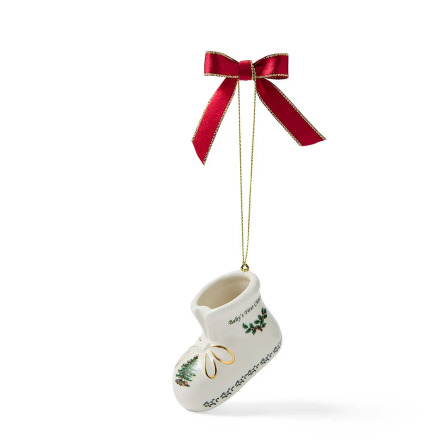 Christmas Tree Baby 1st Bootie 2026 Ornament 