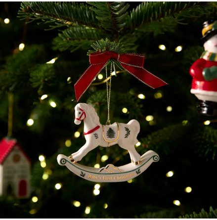 Christmas Tree Baby's First Horse 2026 Ornament