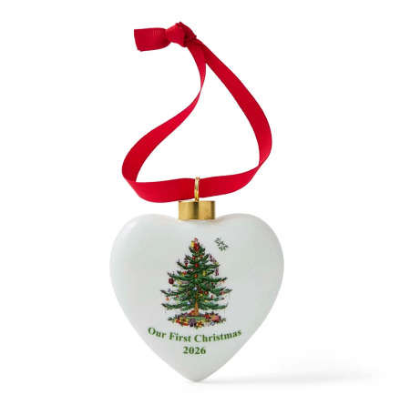 Christmas Tree Puffed Heart 2026 Ornament