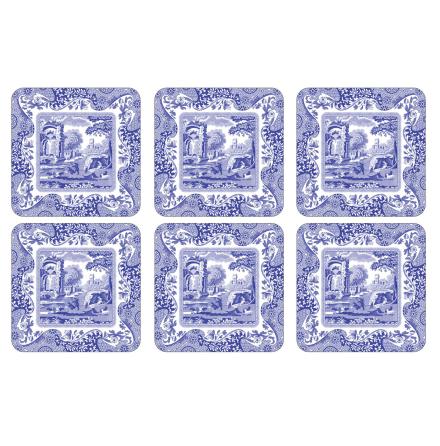 Blue Italian Glasunderlgg 6-pack