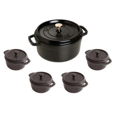 Cocotte 5-dels set svart