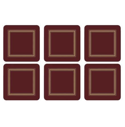 Classic Burgundy Glasunderlgg 6-pack